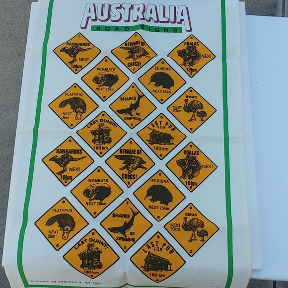 Australia Road Signs Wall Tapestry - Picture 1 of 4